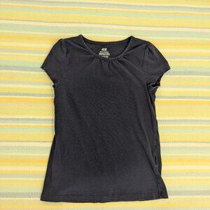 🛍️ BUNDLE ONLY • Girl's H&M Basics navy tee size 6/7